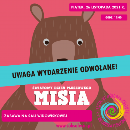 UWAGA! ODWOŁANE: Światowy Dzień Pluszowego Misia