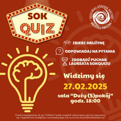 SokQuiz – tylko jedno spotkanie w tym miesiącu!