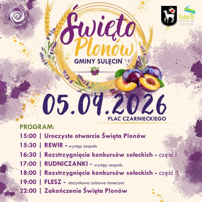 Zapraszamy na Święto Plonów Gminy Sulęcin
