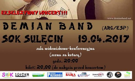 Ekskluzywny koncert: DEMIAN BAND (ARG / ESP) - 19.04.2017r.