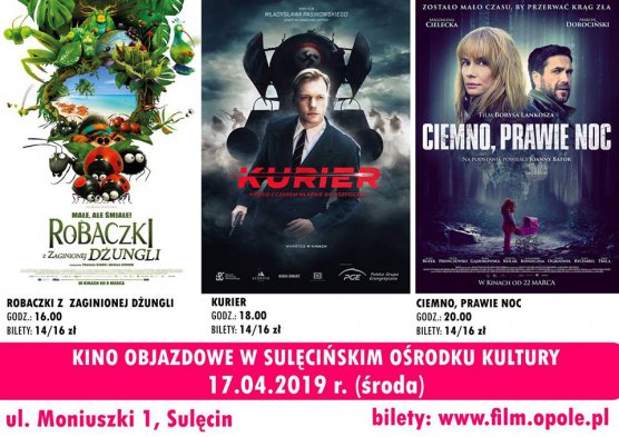 Kino w SOK: "Robaczki ", "Kurier", "Ciemno, prawie noc"