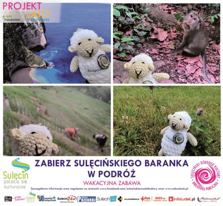 ☀ Projekt Lato ☀ Zabierz sulęcińskiego baranka w podróż! WAKACYJNA zabawa  ☀