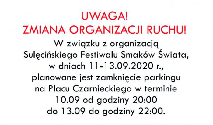 Zmiana organizacji Ruchu na Placu Czarnieckiego