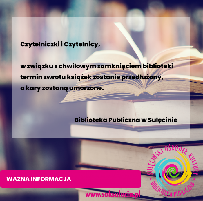 Informacja z Biblioteki Publicznej w Sulęcinie