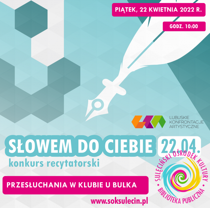 SŁOWEM DO CIEBIE - konkurs recytatorski