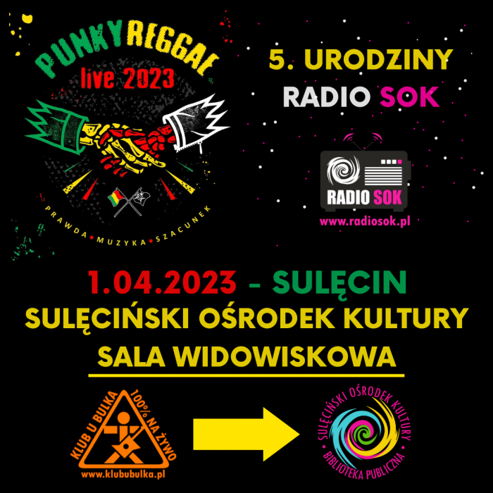 Zmiana Lokalizacji Punky Reggae Live na Salę Widowiskową!