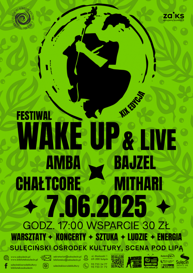 Wake Up & Live 2025 – XIX edycja festiwalu już 7 czerwca w Sulęcinie!