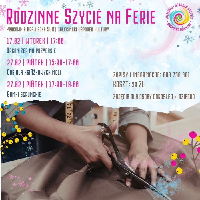 Rodzinne szycie na Ferie