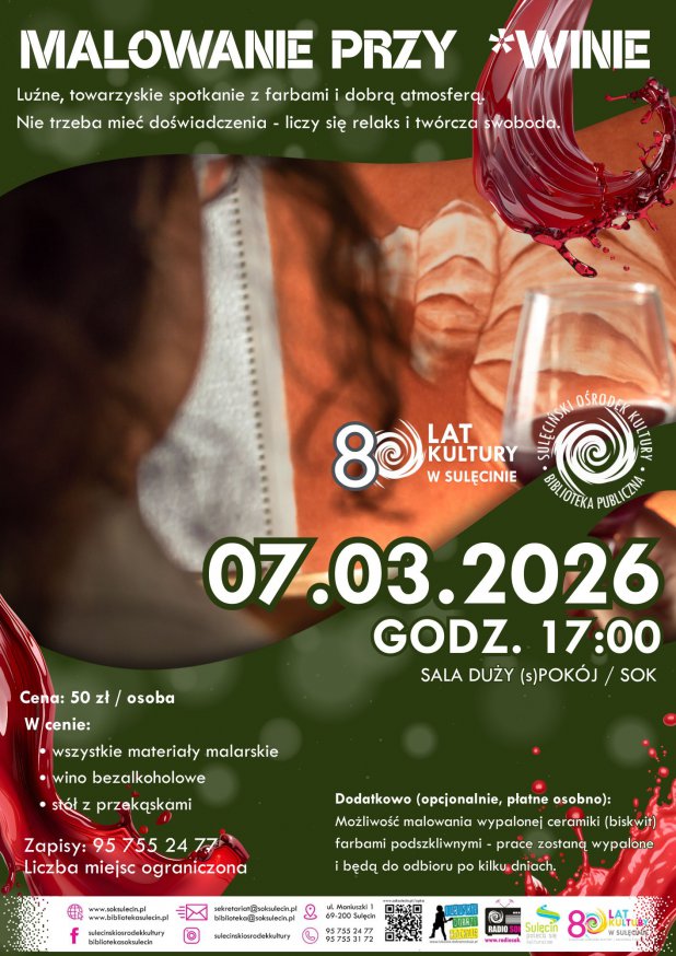 Malowanie przy winie – wieczór artystyczny z okazji Dnia Kobiet