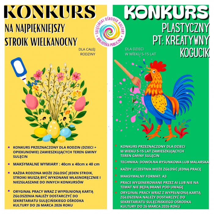 Konkursy plastyczne w Sulęcińskim Ośrodku Kultury