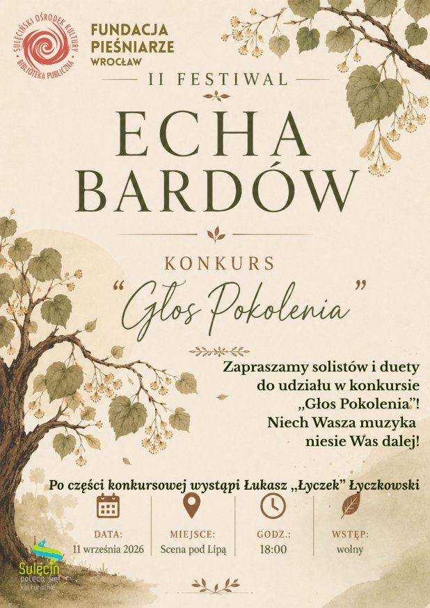 GŁOS POKOLENIA - konkurs dla młodych twórców