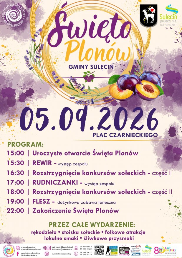 Zapraszamy na Święto Plonów Gminy Sulęcin