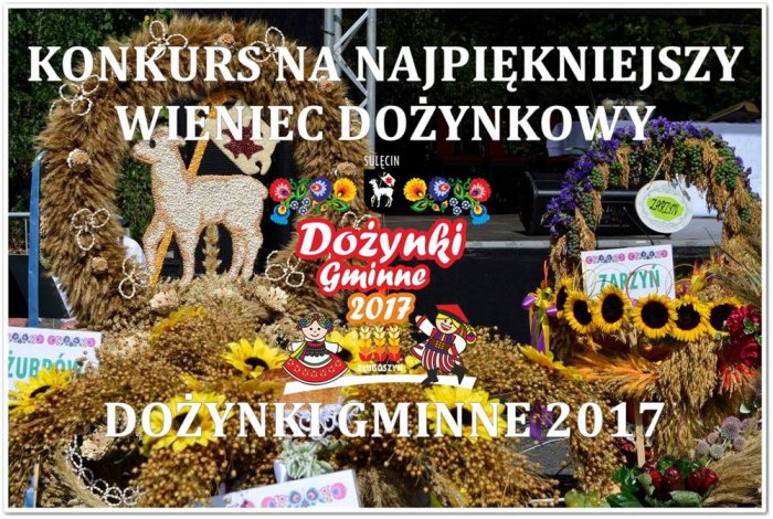 Dożynki Gminne w Długoszynie - konkurs na najpiękniejszy wieniec dożynkowy.