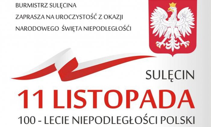 Zapraszamy na uroczyste obchody 100 rocznicy Odzyskania Niepodległości
