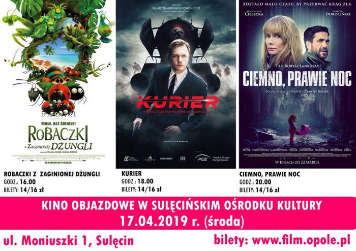 Kino w SOK: "Robaczki ", "Kurier", "Ciemno, prawie noc"