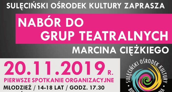 Warsztaty teatralne z Marcinem Ciężkim - oferta dla młodzieży i dorosłych