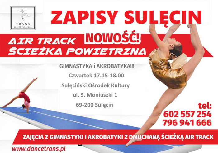 Zajęcia z akrobatyki sportowej i gimnastyki - Zespół Taneczny Trans zaprasza!