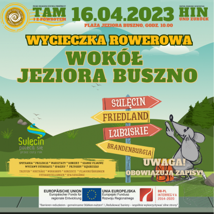 Wycieczka Rowerowa wokół Jeziora Buszno w ramach Polsko-niemieckiego festiwalu podróżniczego "Tam i z powrotem"