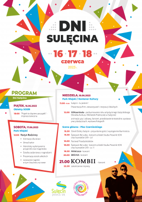 Dni Sulęcina 2023 - Scena Głowna: Kombii, Brevka, Supermenki, MAW2020, Festiwal Przedszkolaków