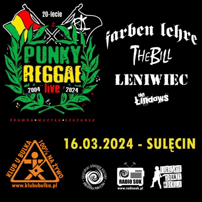 Punky Reggae Live 2024: Farben Lehre, De Bill Leniwiec, De Łindows