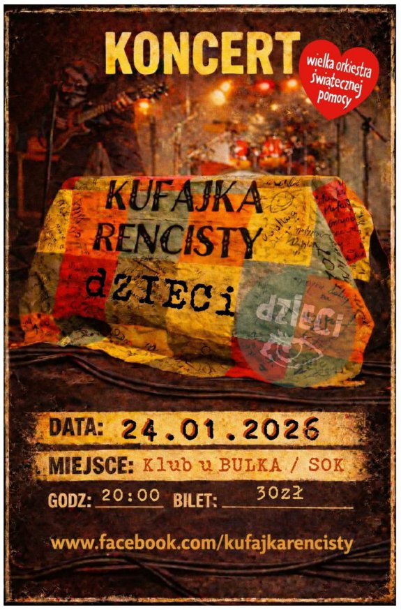 Kufajka Rencisty + dZIECI - koncert w Klubie u Bulka