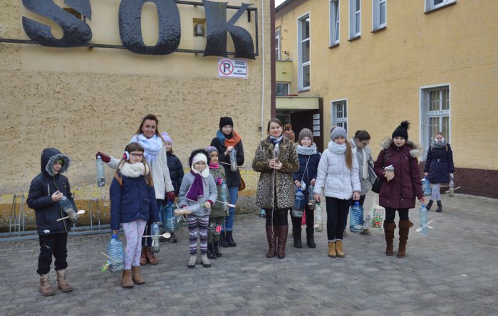 Kolorowy recykling w SOK - ferie zimowe, odsłona pierwsza.